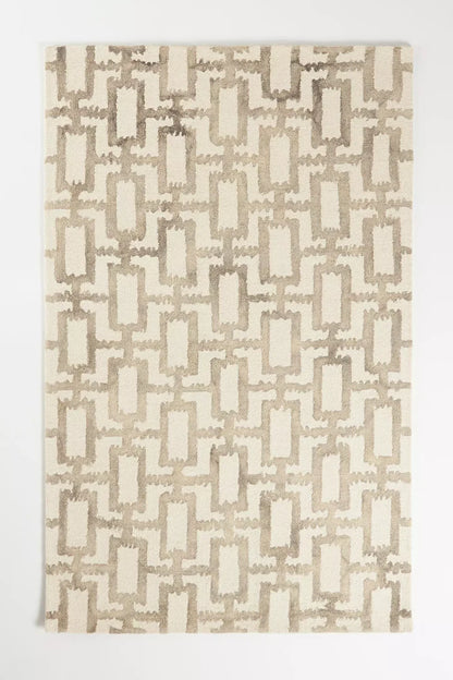 Cheroon Beige Hand Tufted New Zealand Carpet & Rug