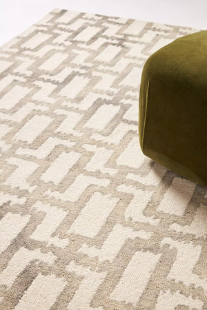 Cheroon Beige Hand Tufted New Zealand Carpet & Rug