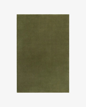Smooth Green Hand Tufted New Zealand Carpet & Rug