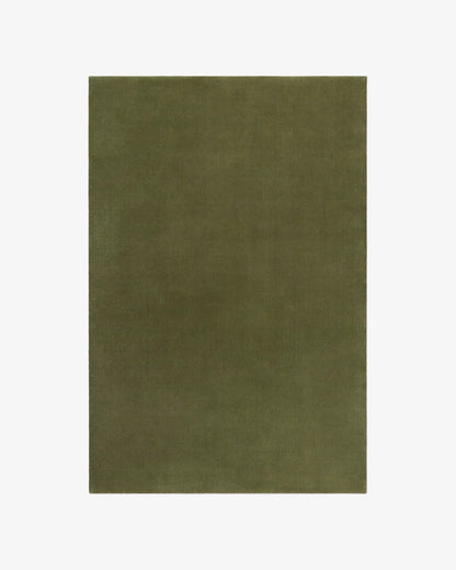 Smooth Green Hand Tufted New Zealand Carpet & Rug