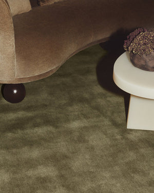 Smooth Green Hand Tufted New Zealand Carpet & Rug