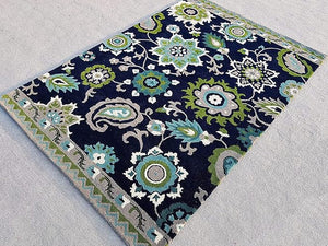 Rizlon Hand Tufted New Zealand Wool Carpet & Rug