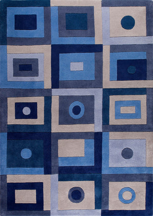 Bluecolan Hand Hand Tufted New Zealand Wool Carpet & Rug