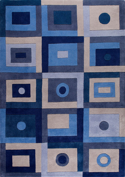 Bluecolan Hand Hand Tufted New Zealand Wool Carpet & Rug