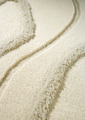Oracale White Hand Tufted New Zealand Wool Carpet & Rug