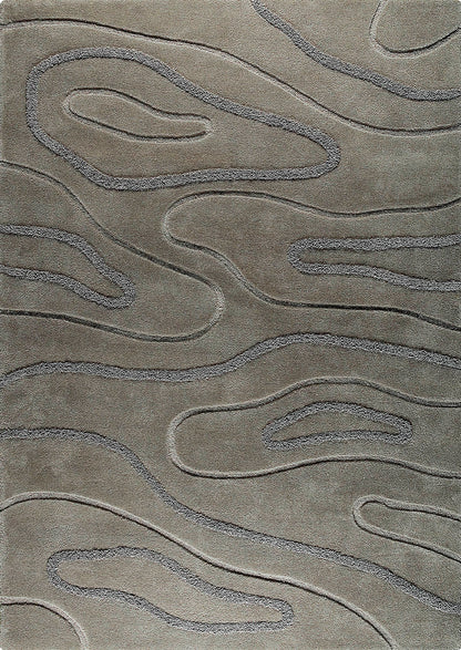 Oracale Grey Hand Tufted New Zealand Wool Carpet & Rug