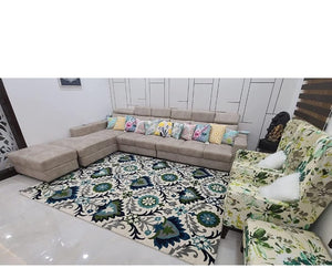 Flaming Hand Tufted New Zealand Wool Carpet & Rug