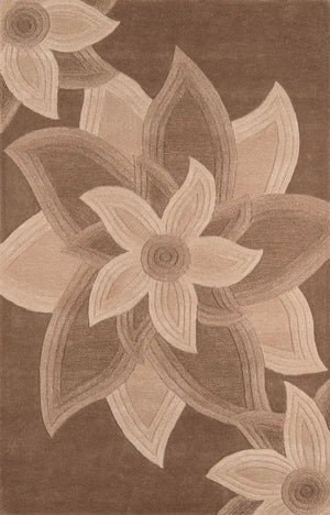 Hand Tufted Floral Design New Zealand Wool Rug