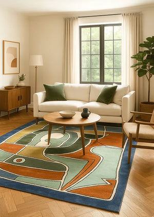 Wool Hand Tufted ModHaus Grid Rug