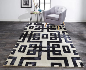 Koronge New Zealand Wool & Viscose Silk Loop Pile Rug