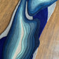 Irregular Shape Blue Abstract  Carpet