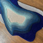 Irregular Shape Blue Abstract  Carpet