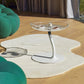 White high low irregular hand tufted carpet & rug