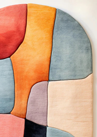 Multi shape irregular hand tufted carpet & rug