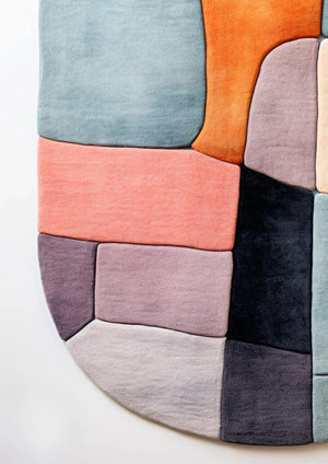 Multi shape irregular hand tufted carpet & rug