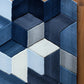 Reena blue irregular hand tufted carpet & rug