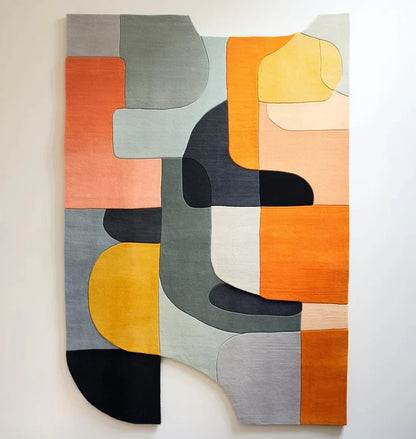 Reeva multicolor irregular hand tufted carpet & rug
