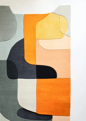Reeva multicolor irregular hand tufted carpet & rug
