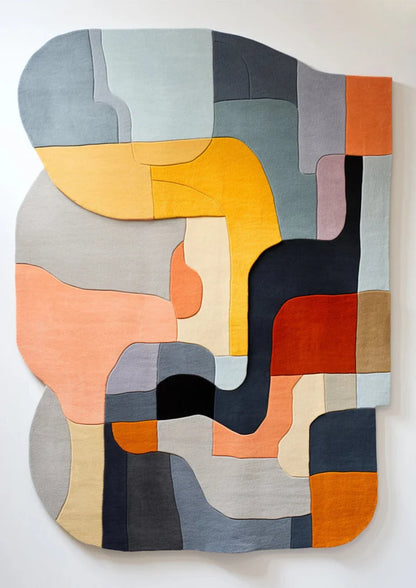 Vista multicolor irregular hand tufted carpet & rug