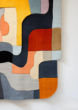 Vista multicolor irregular hand tufted carpet & rug