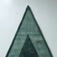 Green traingle irregular hand tufted carpet & rug