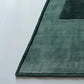 Green traingle irregular hand tufted carpet & rug