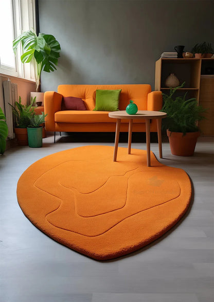 Virra beigh irregular hand tufted carpet & rug