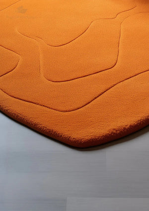 Virra beigh irregular hand tufted carpet & rug