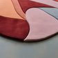 Semi multicolor irregular hand tufted carpet & rug