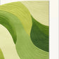 Green  irregular hand tufted carpet & rug