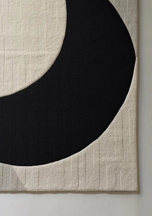 Ivory irregular hand tufted carpet & rug