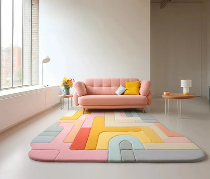 Milnak irregular hand tufted carpet & rug