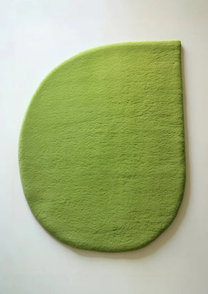 Green irregular hand tufted carpet & rug