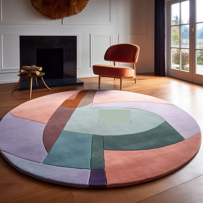 Unical round irregular hand tufted carpet & rug