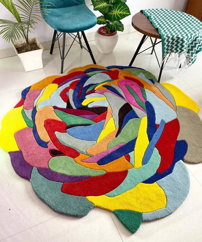 Shimra Floral  Irregular Hand Tufted Carpet & Rug