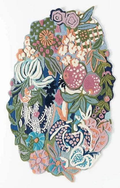 Eera Floral  Irregular Hand Tufted Carpet & Rug