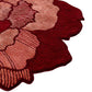 Red Floral Irregular Hand Tufted Carpet & Rug