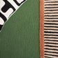 Abstract Oval Shape Border Pattern Rug