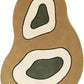 Beige & Green Irregular Shape Area Rug