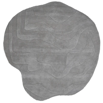 Shanaya Grey  Irregular Hand Tufted Carpet & Rug