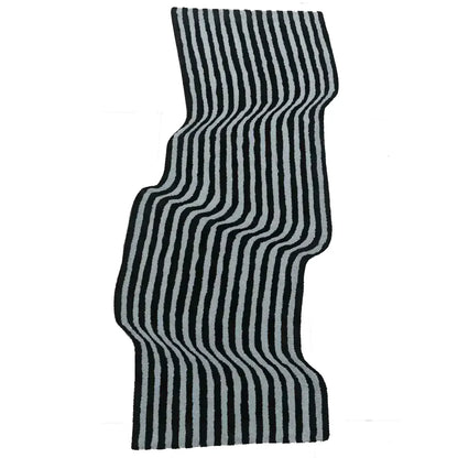Seerya Flowing  Illusion Irregular Hand Tufted Carpet & Rug