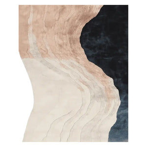 Triya Wavy Land Narrative Irregular Hand Tufted Carpet & Rug