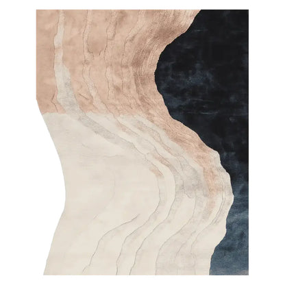 Triya Wavy Land Narrative Irregular Hand Tufted Carpet & Rug
