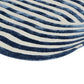 Blue Ivory Wave Irregular Hand Tufted Wool Carpet
