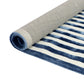 Blue Ivory Wave Irregular Hand Tufted Wool Carpet