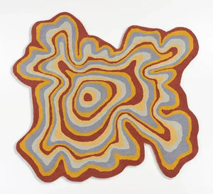 Fable Orange Melting  Irregular Hand Tufted Carpet & Rug