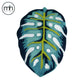 Blue Leafy Shape Irregular Hand Tufted Carpet & Rug