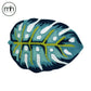 Blue Leafy Shape Irregular Hand Tufted Carpet & Rug