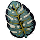 Blue Leafy Shape Irregular Hand Tufted Carpet & Rug