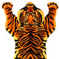 Roa Roaring Tiger Irregular Hand Tufted Carpet & Rug